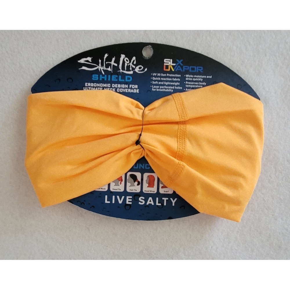 SALT LIFE Face Shield ADULT Gaiter ORANGE LOGO Sun UPF Protection SLX UVAPOR NEW